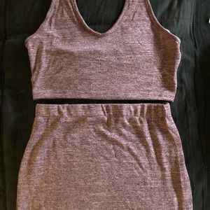 Two Piece Crop Top and skirt set